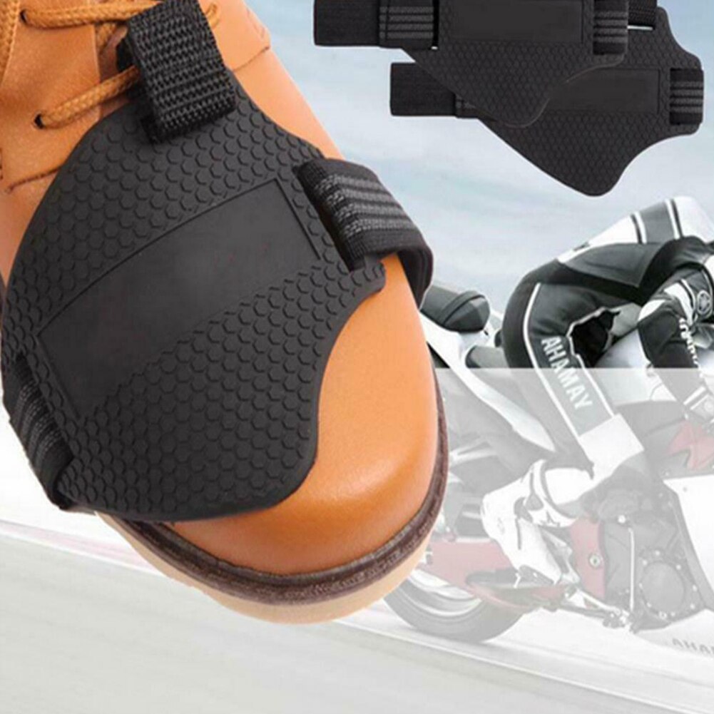 Motorcykel stövlar skydd band rem växel slitstarkt motorcykel skift gummi halkfria ridande skyddande skokåpa fot