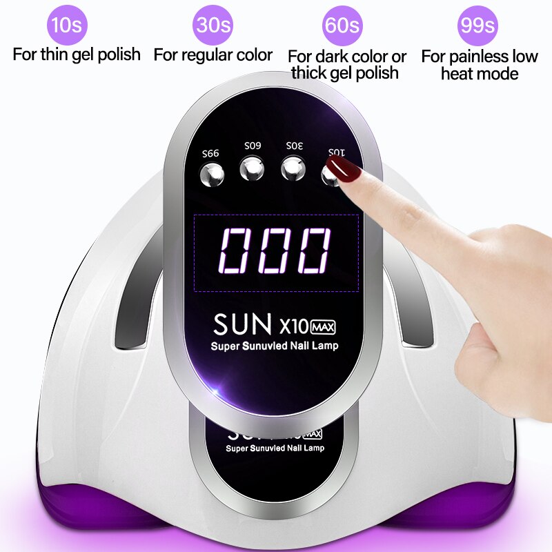 Lampe sèche-ongles 300W à 66 Led UV, pour manucure, 4 modes, avec écran LCD, outils d&#39;art des ongles