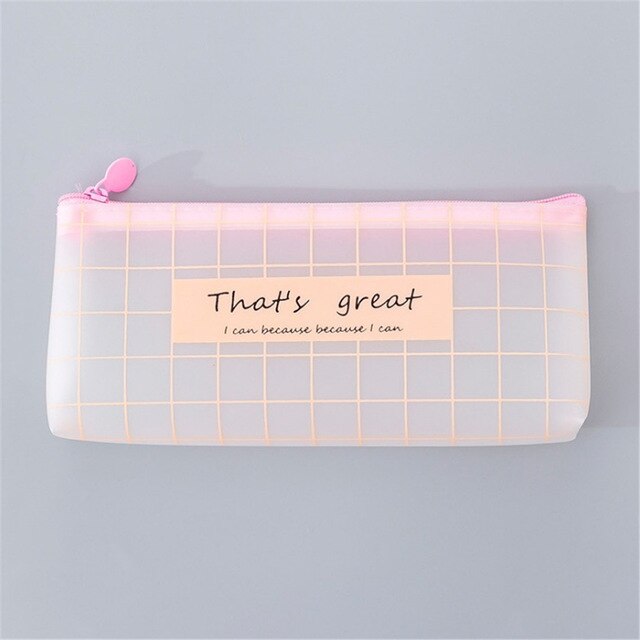 Big Capacity Waterproof Kawaii Pencil Case TPU Zipper File Bags,Invoice Pouches,Bill Bag,Pencil Case School Supplies: 4