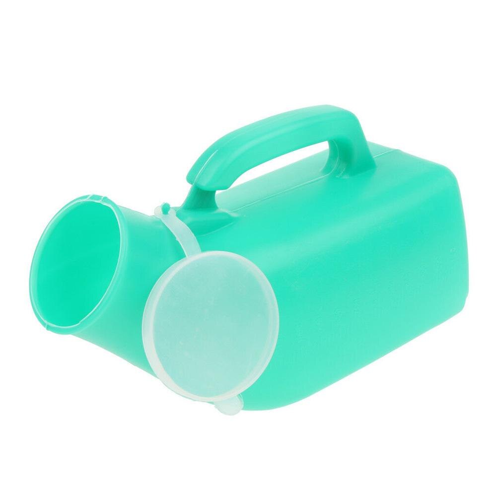 Orinal portátil para el hogar, botella de emergencia para viaje, 1000ml: Verde