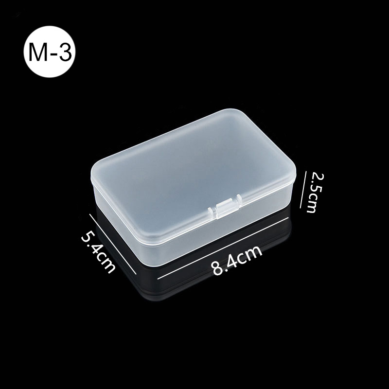 Mini cajas rectangulares de plástico transparente para almacenamiento de joyas, contenedor, caja de embalaje para pendientes, anillos, cuentas, colección de artículos pequeños: Caqui oscuro