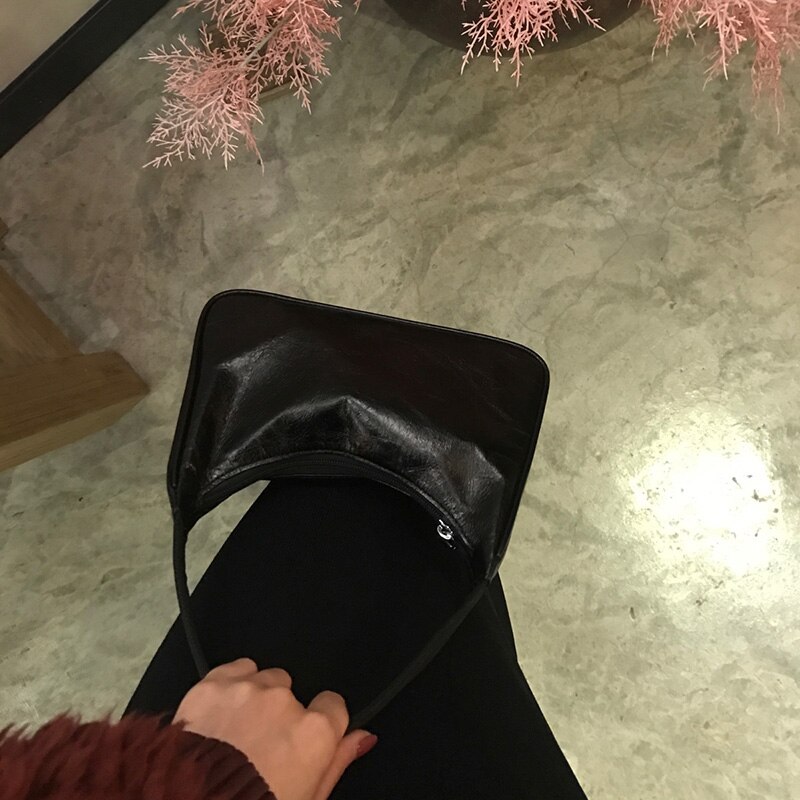 Soft PU Leather Ladies Single Shoulder Bags Solid Color Women Hobos Underarm Bag Female Purse Handbags