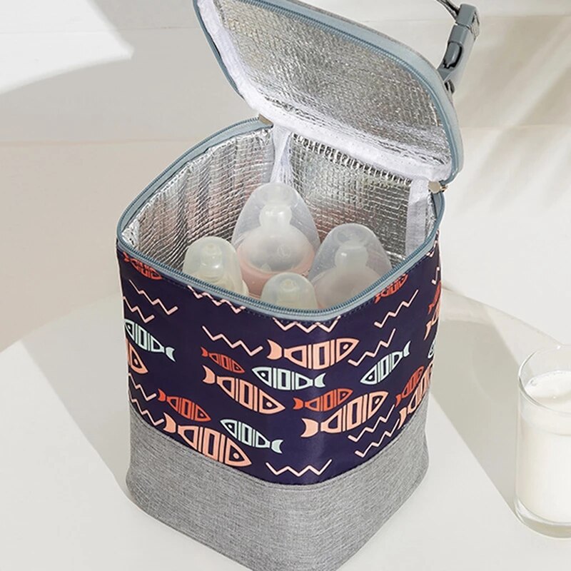 Portable Milk Bottle Insulation Bag Baby Stroller Hanging Thermal Pouch Oxford cloth Outdoor Mommy Cooler Handbag Accessories