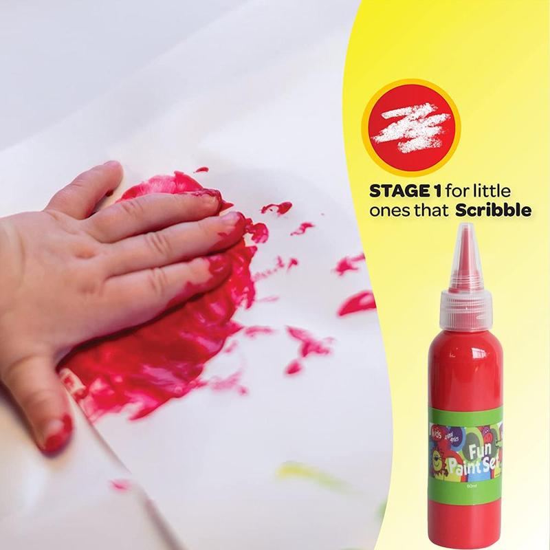12 couleurs 60ml lavable doigt peinture sécurité et environnement enfants pigments bricolage pigment aquarelle protection dessin W6Z3