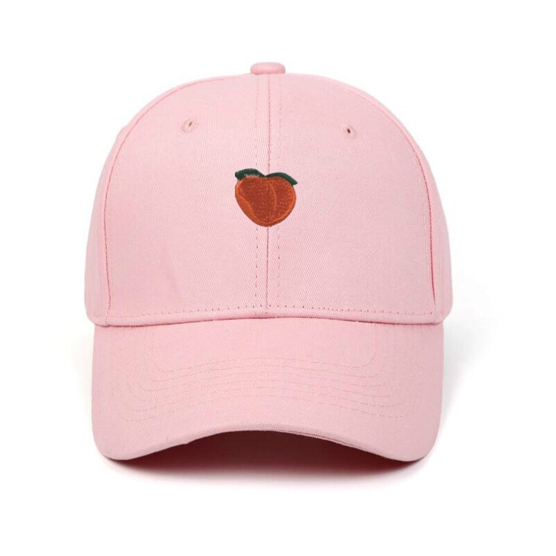 fruit baseball cap hip hop cotton embroidery peach dad hat for women outdoor sports curved sun hat snapback hat