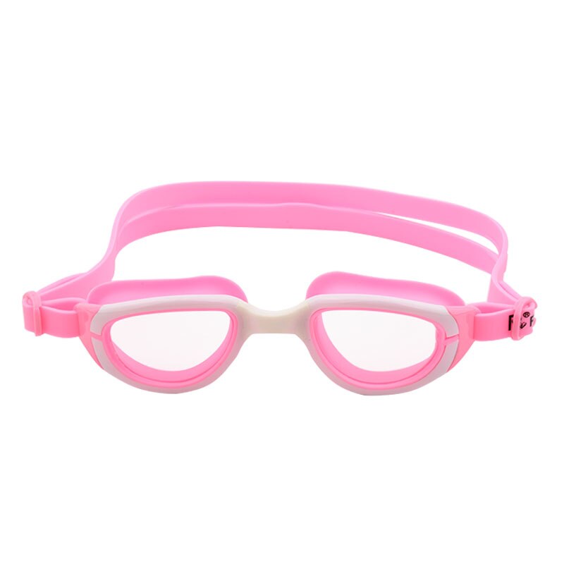 Gafas de natación a prueba de agua para niños y niñas, lentes profesionales transparentes de silicona para piscina: Pink with White