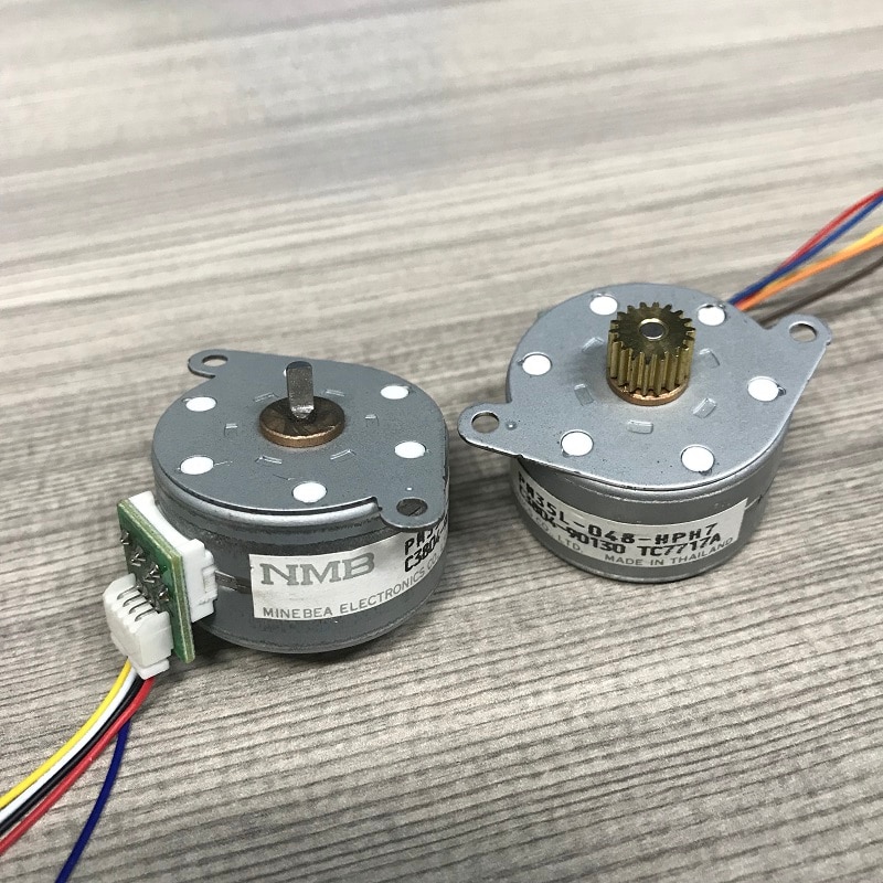Minebea NMB PM35L-048-HPH7 Stepping Motor Micro 35mm 4-phase 5-wire DC 5V Stepper Electric Motor 7.5deg/step 18 Teeth Gear