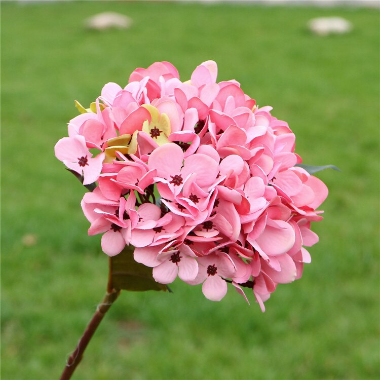 Künstliche Hortensien Hochzeit Blume Zauberstab Hause Dekoration Zubehör Diy Braut Strauß Hintergrund drinnen Bonsai: Rosa