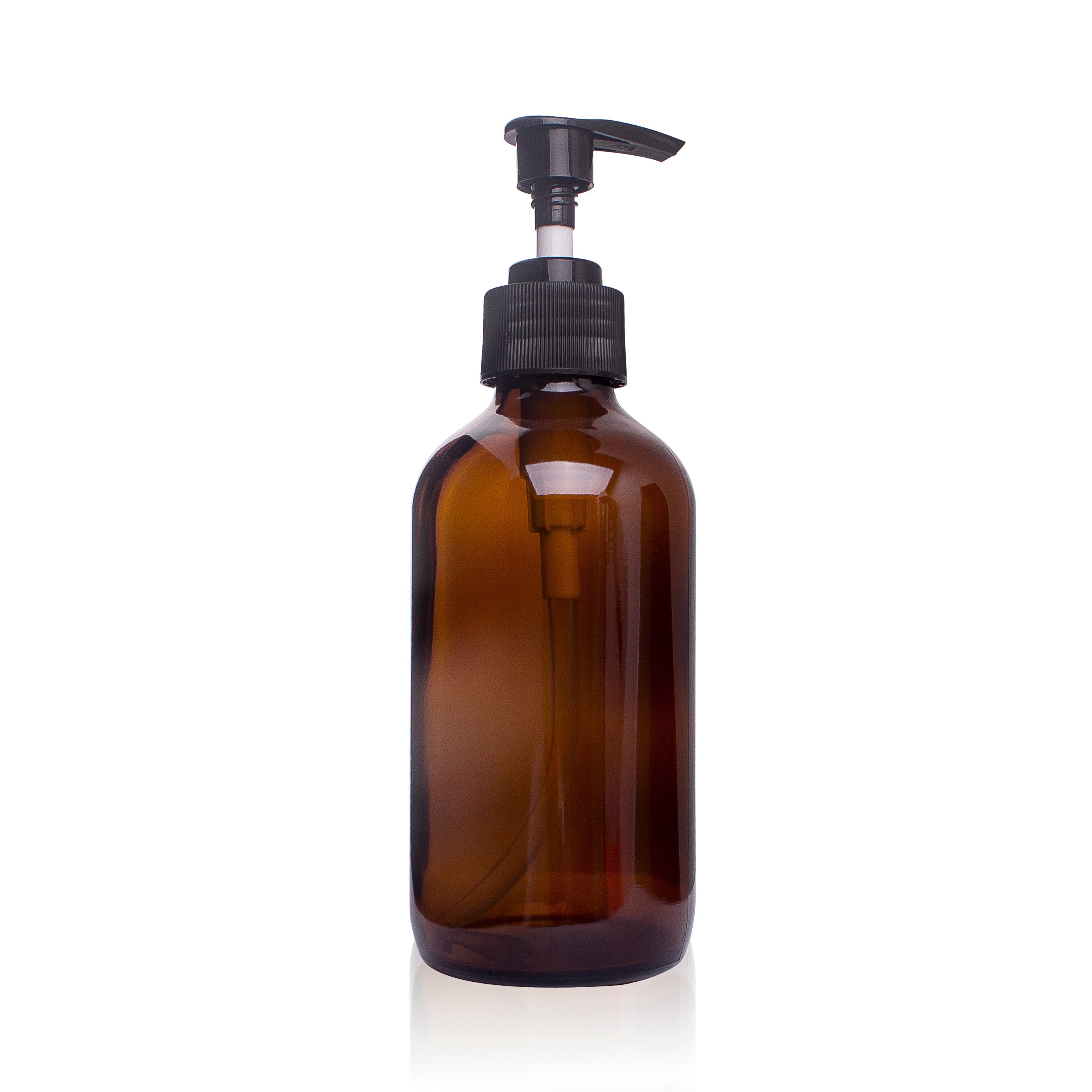 Stor kapacitet 250ml / 500ml ravfarvet glas shampoo tom lotionbeholder skumpresset pumpeflaske til sæbe shower gel: 1pc 250ml