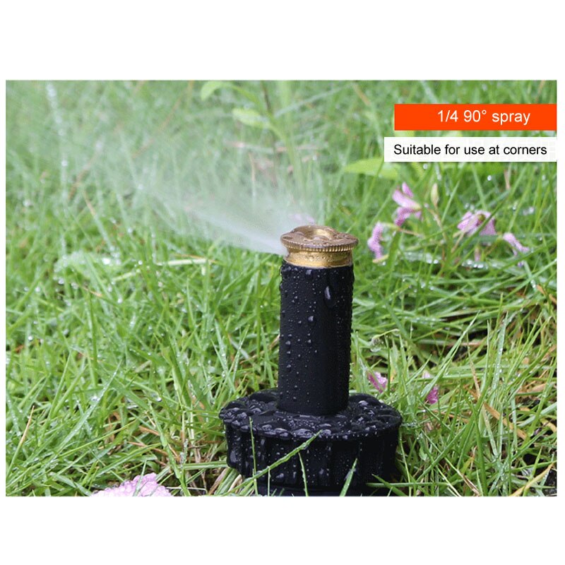 1Pc 90-360 Degree Pop up Sprinklers Plastic Lawn Watering Sprinkler Head Adjustable Garden Spray Nozzle 1/2" Female Thread: 90 degrees