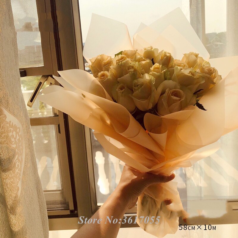 58 cm x 10m bloemen inpakpapier rol effen bloemen inpakpapier bloemen opp papier verpakkingsmateriaal