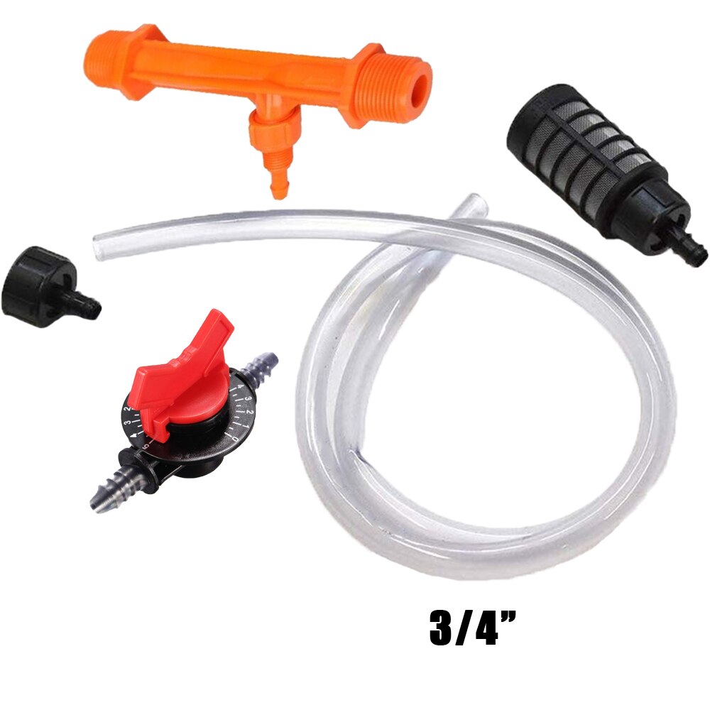 Venturi fertilization system 1” 2" 3/4” 1/2" Irrigation Venturi Automatic fertilizer injector Fertilizer Syringe: orange 6 fen set