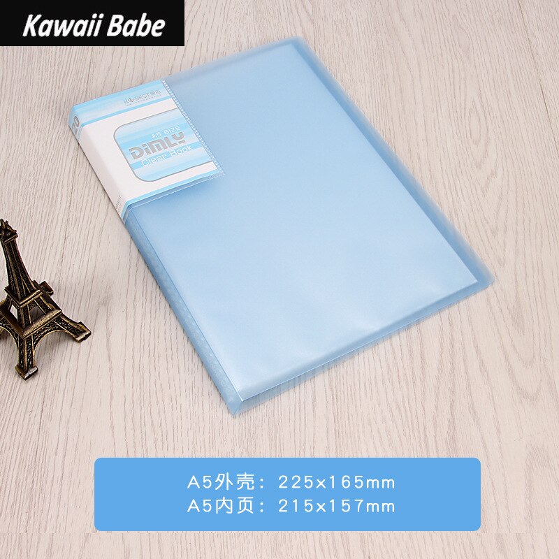 Desk Organizer File Folder A5 20/30/40/60 Page Document Folder for Files Sorting Supplies Office School Supplies Document Case: 20pages blue