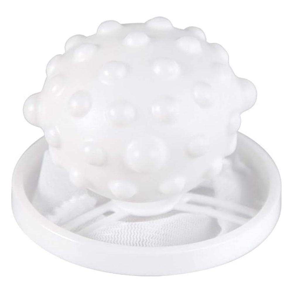 Laundry Ball Washer Filter Floating Reusable Lint Trap Mesh Bag Washing Machine Hair Filter Net #4W: White