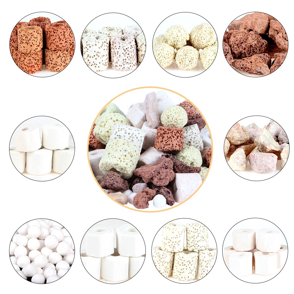 Aquarium 520g filter media Ceramic Bio Rings bacterial Ball Bacterial house Biosphere volcanic stone for fish tank