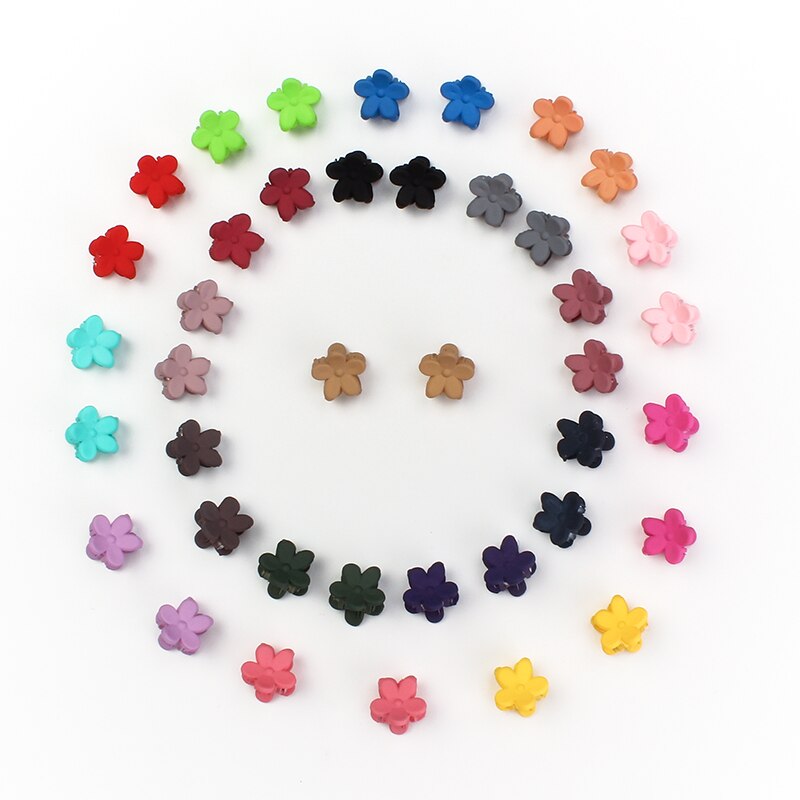 30pcs girl is flower hair claw child hair ornament women's mini hairpins with floral bangs A crab claw clip Children's: Default Title