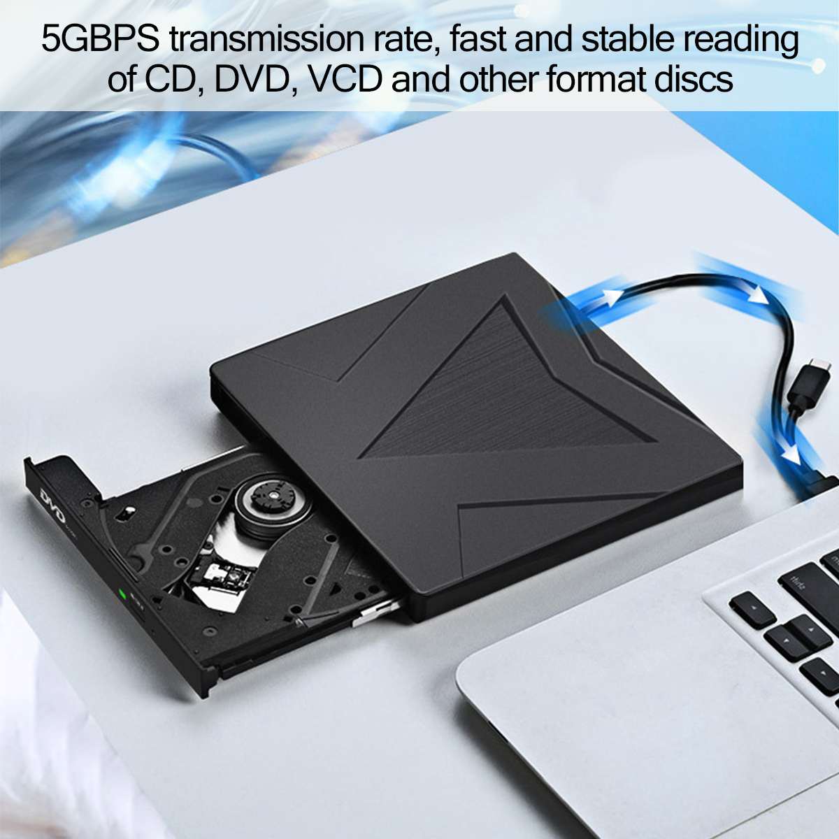 Externe DVD-RW Speler Schrijver Reader Dvd Drive, cd Brander Driver Drive-Gratis Hoge Snelheid Lezen-Schrijven Recorder Usb 3.0 &amp; Type C