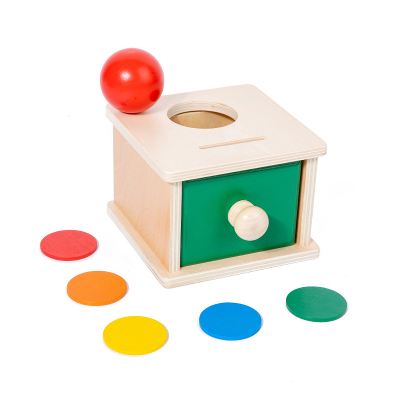 Holz Schublade Kasten Früer Bildung Intelligenz Spielzeug Kindergarten Weben Trommel Druck Ball Tisch Werkzeuge Kleinkinder Kleinkinder