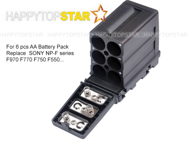 Aa LR06 LR6 5 # Batterij Box Adapter Adapter Power 7.2V Voor CN-216 YN-160 Pad 22 Led Video Led vervangen Sony Np F550 F970 F750 F570