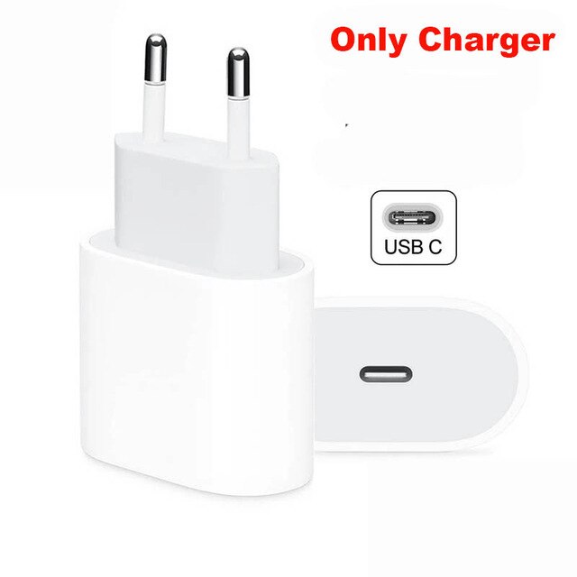 Chargeur Original 20W pour iPhone 12 Pro Max, Mini adaptateur d'alimentation USB type-c QC4.0, avec câble 2M 11 XS: EU Charger Only