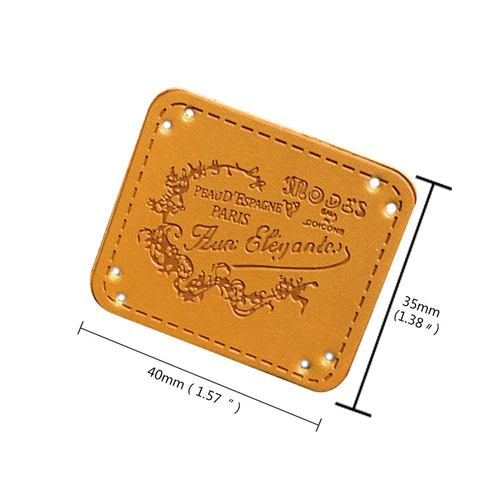 Etiquetas feitas à mão do couro de paris para o remendo da roupa para a costura do couro da bolsa tags para o artesanato do couro do handwork acessórios para a etiqueta