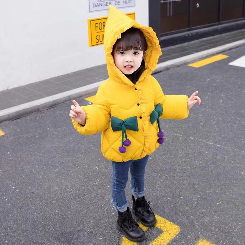 Casual Outerwear For Girl Infants Clothes Winter Autumn Baby Girls Princess Coat Jacket Cute Bowknot Warm Hoodie