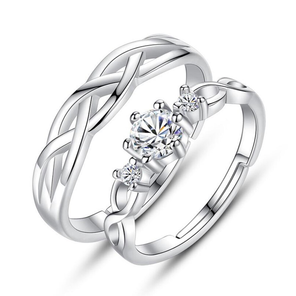 NEHZY – bague ouverte en argent S925, bijou de couple, d&#39;anniversaire de mariage, zircone cubique,