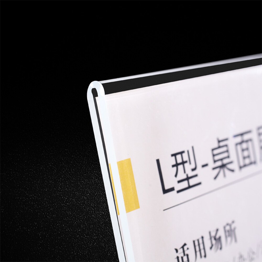 2pcs A4 Transparent Acrylic Display Menu Desktop Counter Poster Holder Sign Display Stand Small Sign Price Card Poster Holder