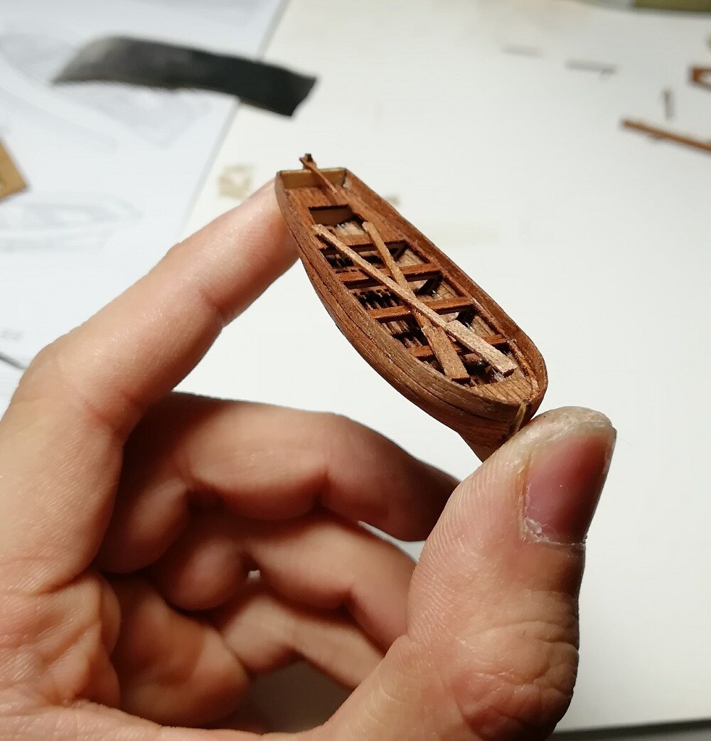 mini wooden boat model assembly kit scale 1:96 Harvey ship's lifeboat Model building Kit