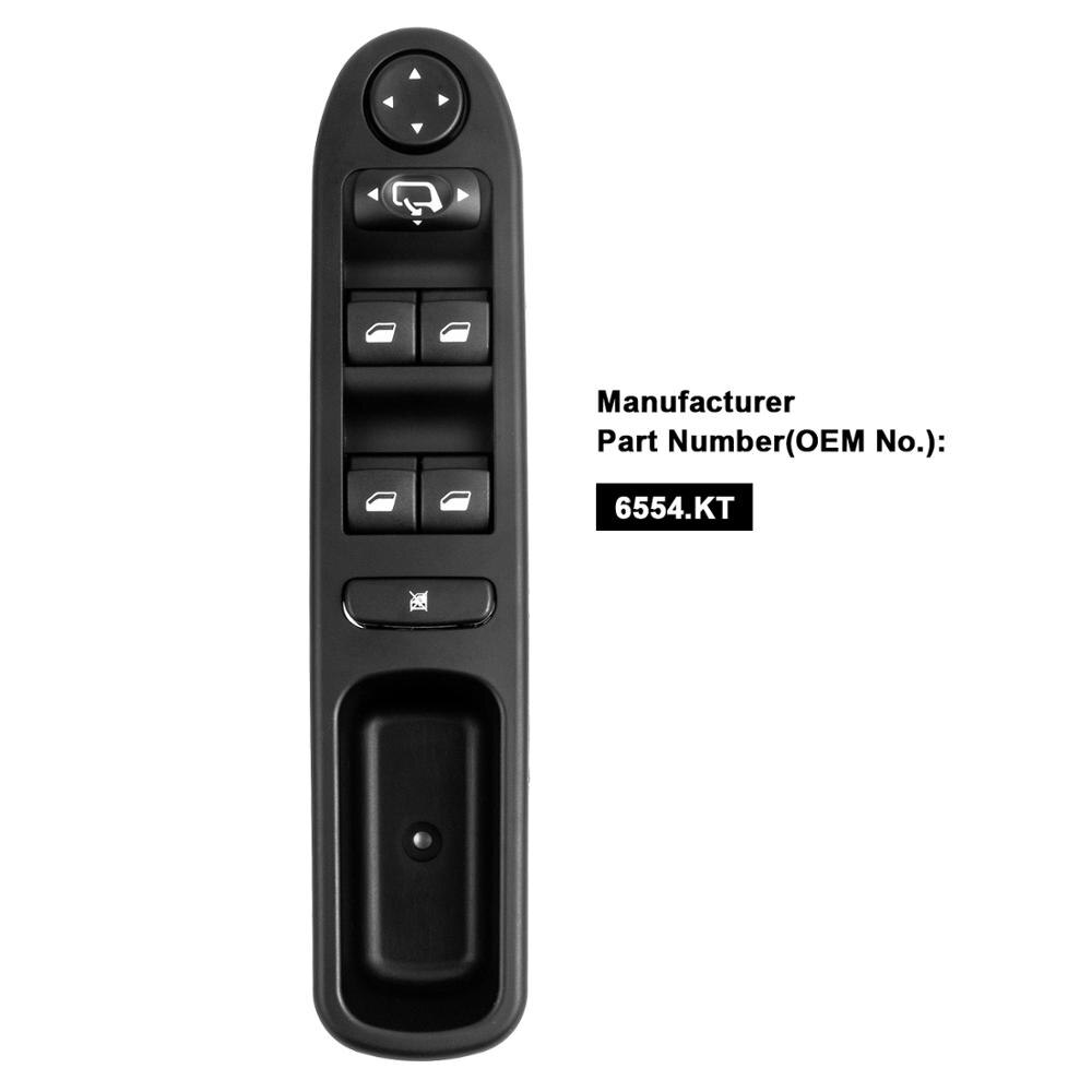 Yaopei 6554.ER/ 6554.KT/ 6554.QC Electric Power Window Control Schakelaar Fit Voor Peugeot * 207 307 307CC 307SW 6554KT 6554QC 6554ER: 6554.KT