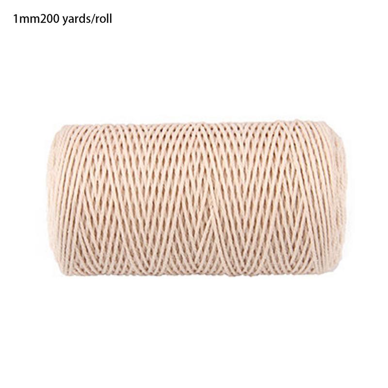 Durable Handcraft Cotton String 1mm 2mm 3mm Festive Decoration Cotton Thread DIY Handmade Home Decorative Supply 100m Cotton: mm200 code