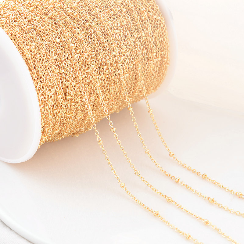 2 Meter 14K Goudkleurig Geplateerd Messing Hart Ovale Vorm Ketting Kettingen Sieraden Accessoires