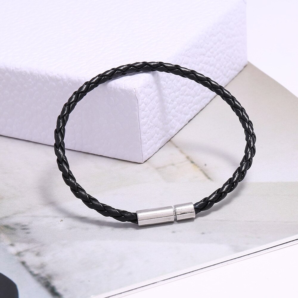 Kleurrijke Gevlochten Handgemaakte Lederen Wrap Armbanden Voor Vrouwen Koperen Gesp Charms Armband Mannen Sieraden: AB1