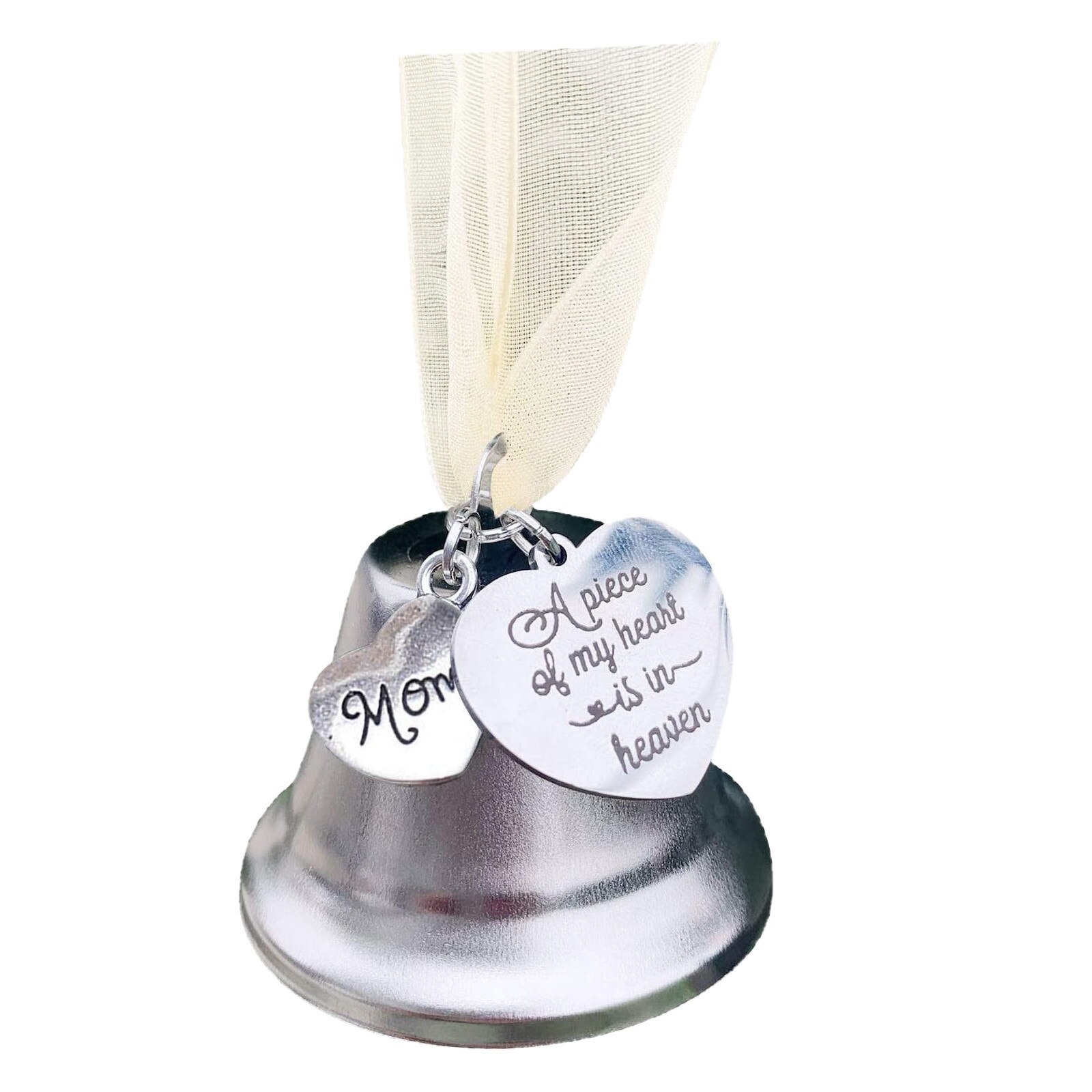 Campana de Ángel colgante de campana de Navidad, adorno conmemorativo para la pérdida del ser querido, de recuerdo de fieltro, decoración colgante para árbol de Navidad: D