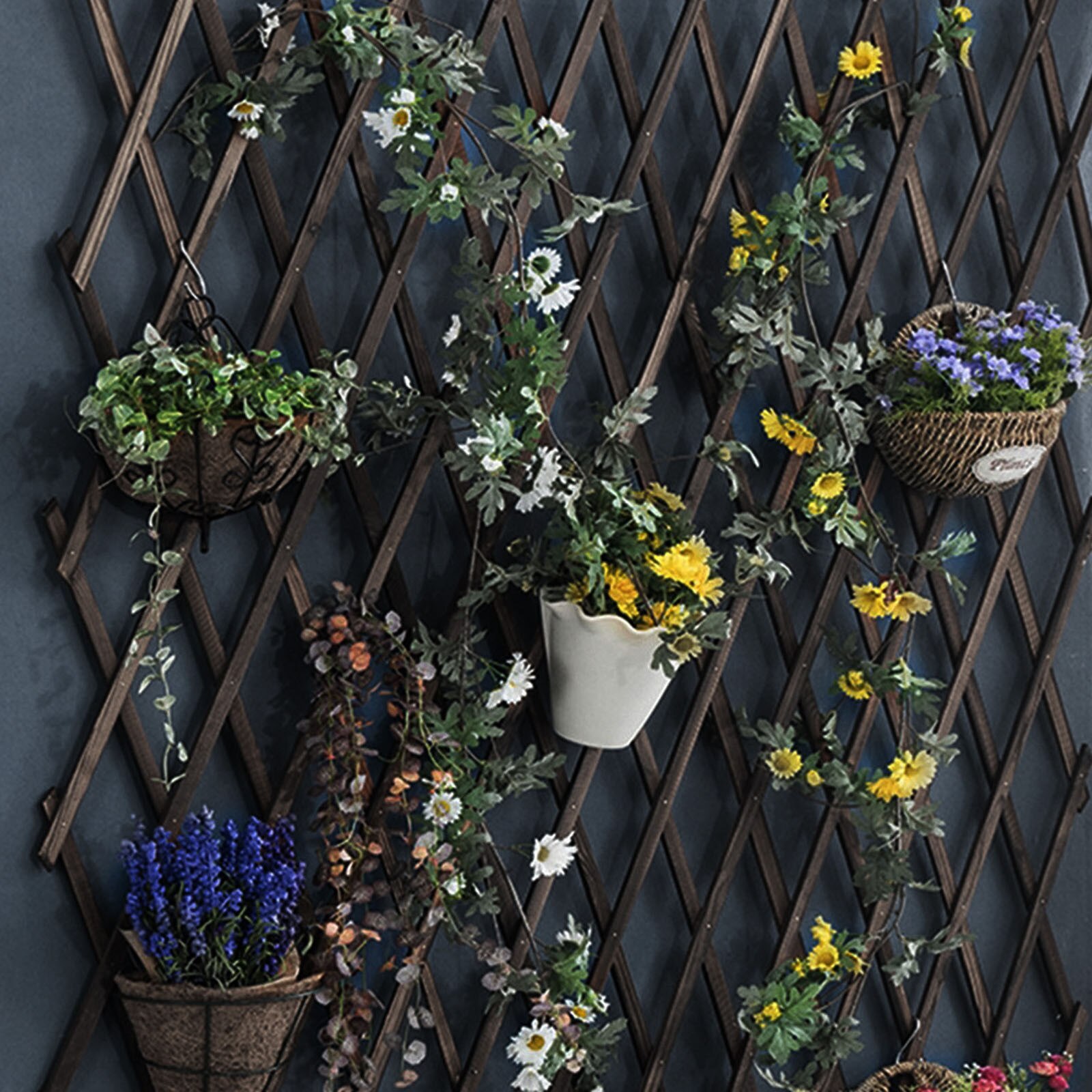 Valla extensible para decoración de jardín, enrejadas de escalada de plantas, tierra de jardín, sauce, accesorios de boda