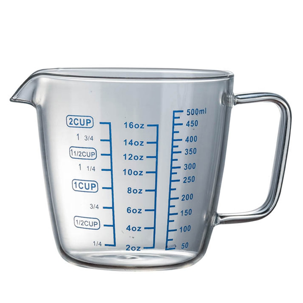 250/500ml Glass Heat-resisting Glass Measuring Cup Milk Scale Microwave Measure Jug Measuring Cups Kitchen Tools