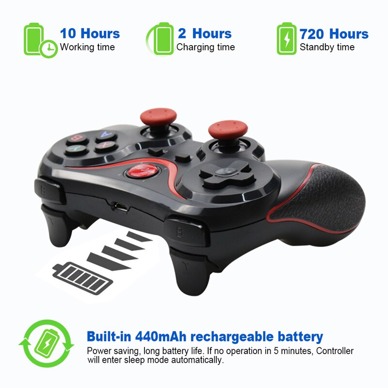 T3 X3 Wireless Joystick Gamepad Game Controller bluetooth BT3.0 Joystick For Mobile Phone Tablet TV Box Holder