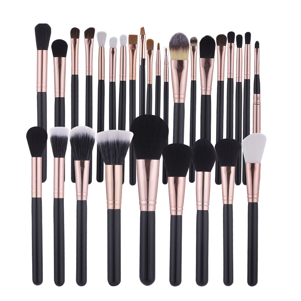 RANCAI-Juego de brochas de maquillaje , 29 Uds., grandes y flojos, base en polvo, sombra de ojos, delineador de ojos, cejas, pestañas, contorno, resaltar: 29PCS Brush no Bag