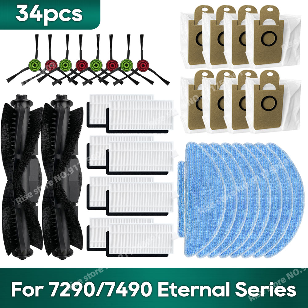 Compatible For Cecotec Conga 7490/7290 Eternal Home Genesis X-Treme Dust Bag Sack Robot Vacuums Spare Parts Accessories: Lavender