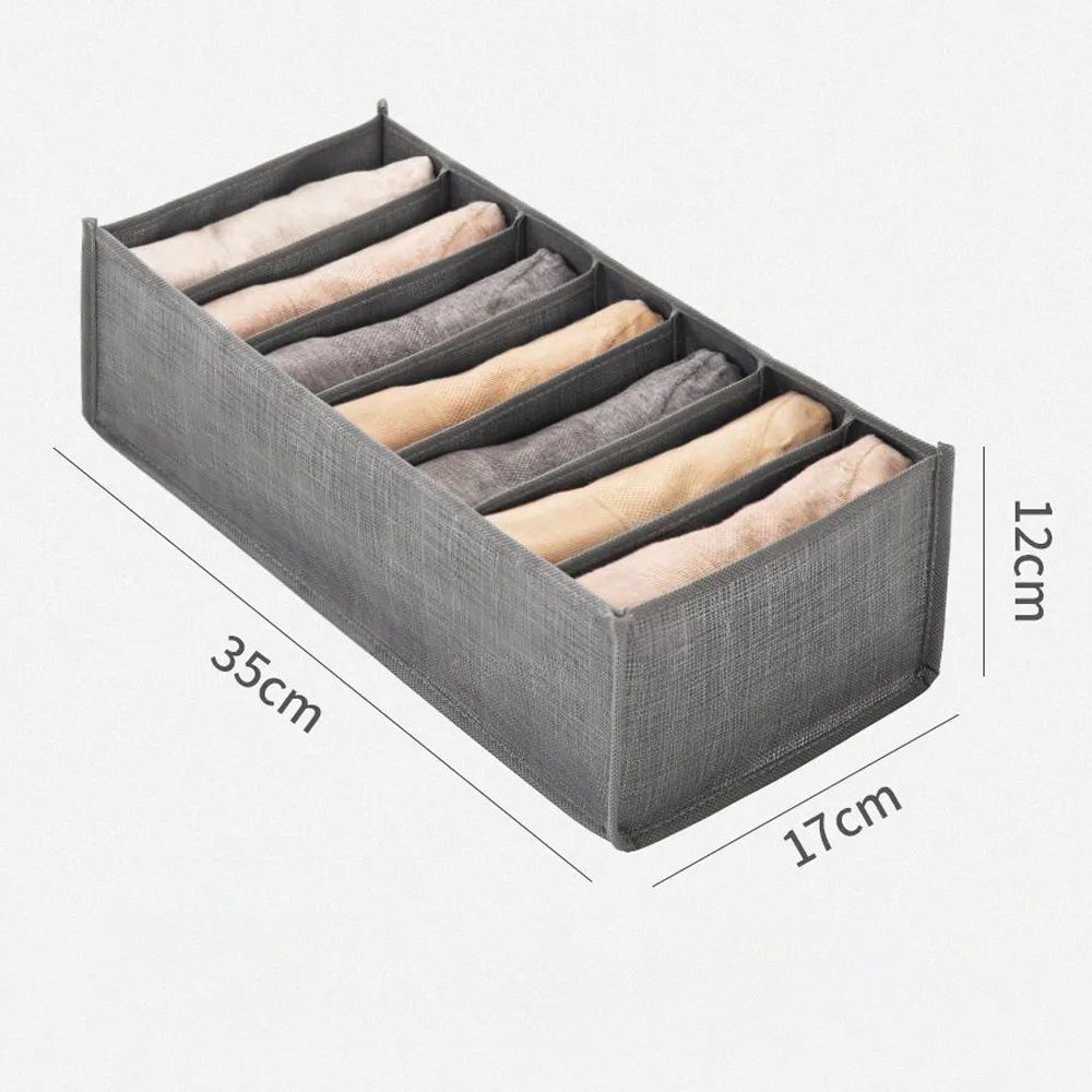 Caja de almacenamiento de ropa, organizador de ropa interior, sujetador, organizador de guardarropa, cajones, cajas separadoras, suministros de almacenamiento para el hogar: Gris claro