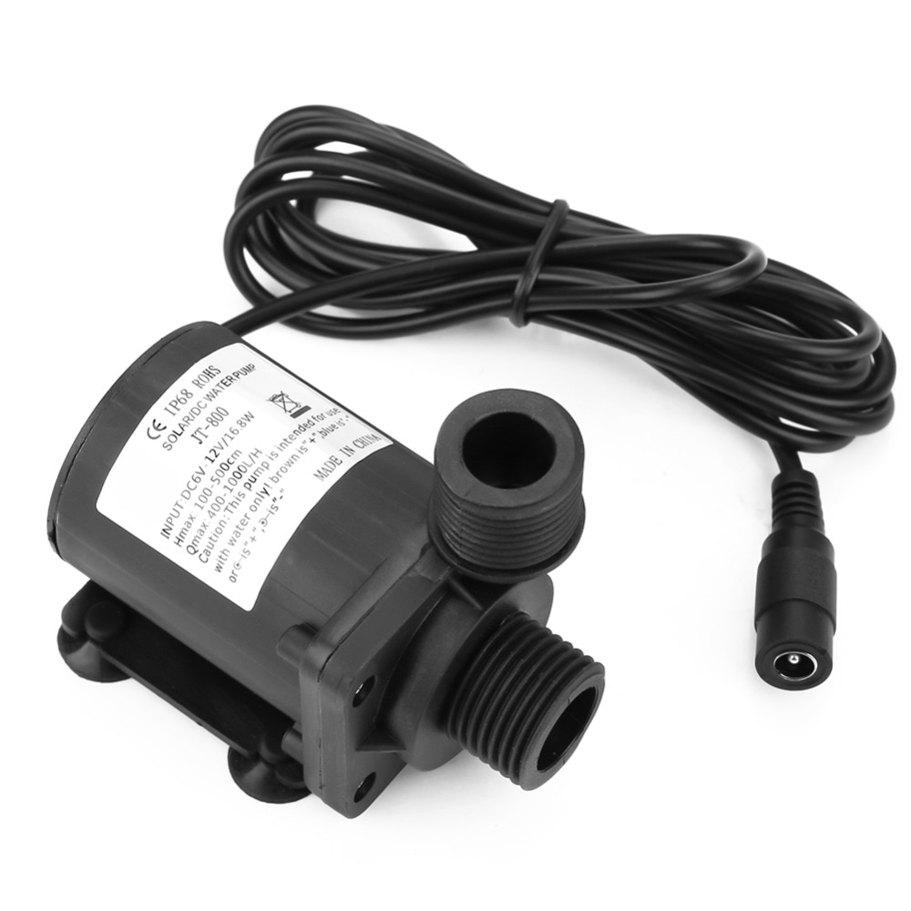 1Pcs Mini DC 12V Brushless Low Noise Boost Water Pump Boost Pump 800L / H Suitable For Solar Water Heater Fish boma
