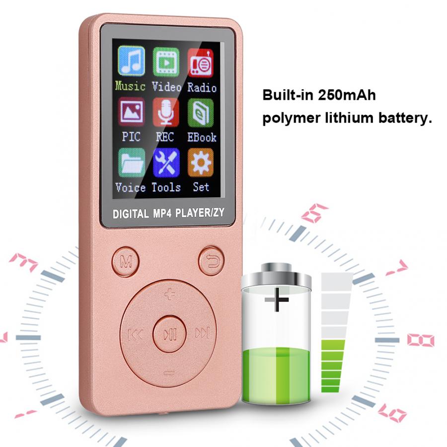 T1 Music MP3 MP4 Player 8G Bluetooth Support 32G Memory Card Round Buttons MP4 Music Player