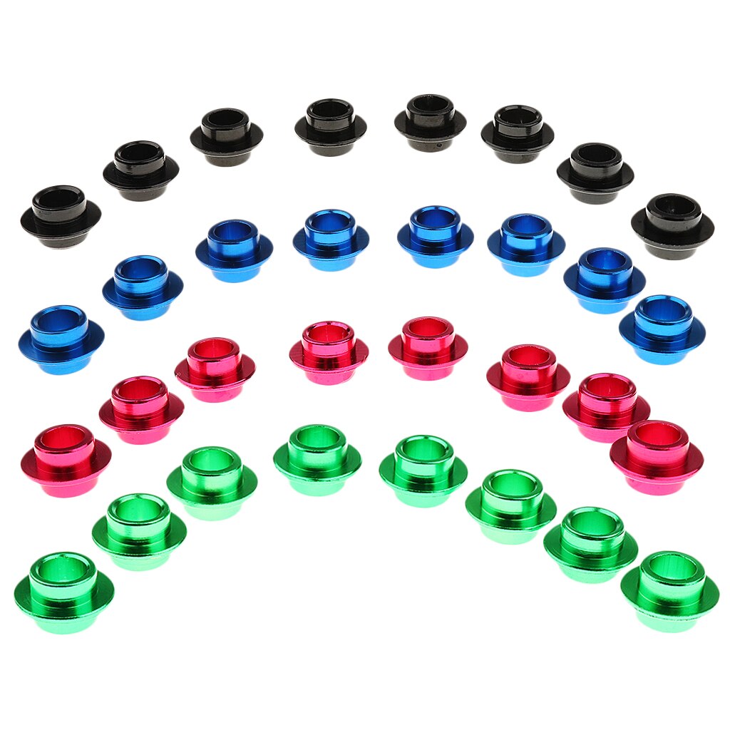 32 Pieces Assorted Color Inline & Roller Skate Skates Wheel Center Bearing Bushing Spacer