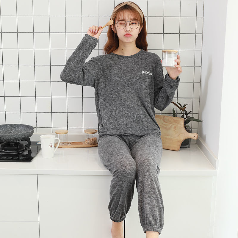 Ensemble Pyjama Long en coton doux pour femmes, chemise 3 pièces/ensemble, chemise, grande taille, à la , collection décontracté