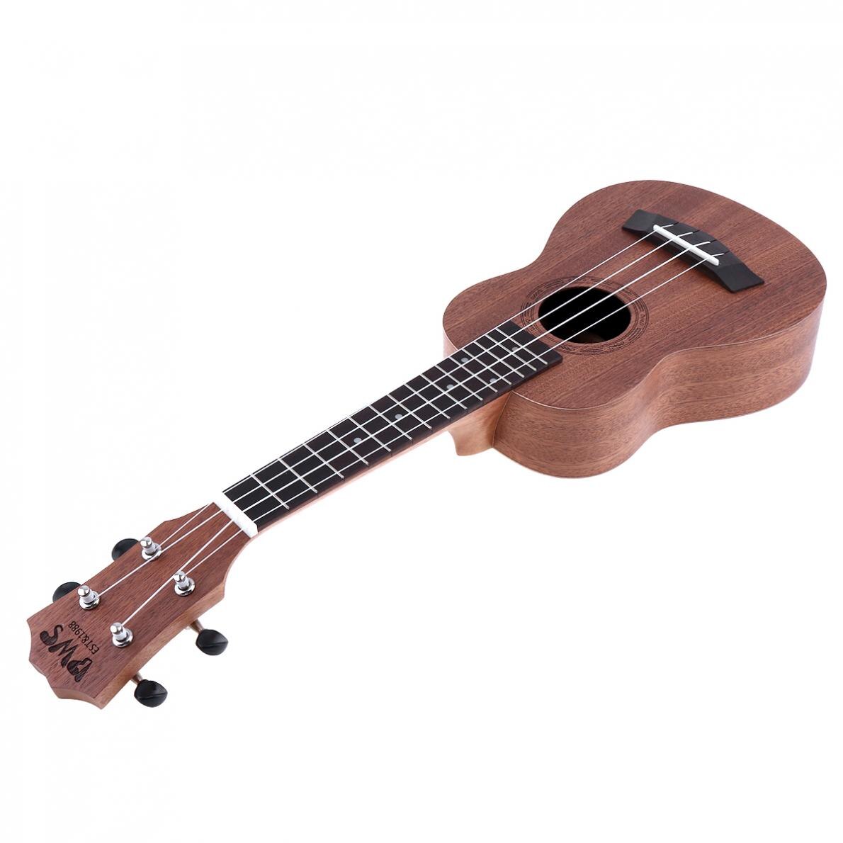 21 Inch Soprano Ukelele Uke Sapele 15 Fret 4 Snaren Palissander Toets Bruin Ukelele Professionele Muziekinstrument