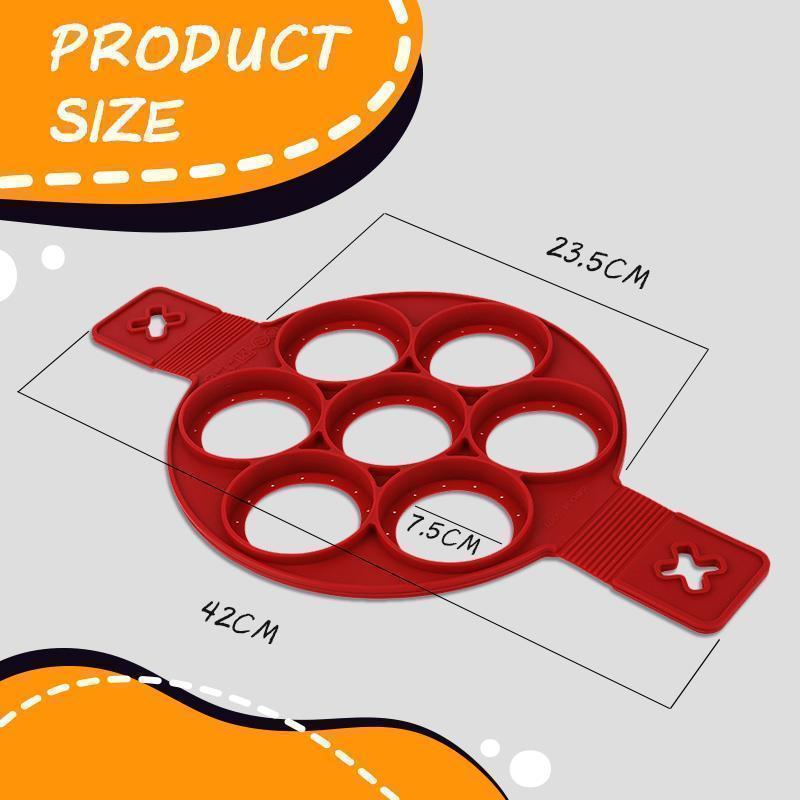Nonstick Pancake Molds Ring Silicone Fried Egg Mould Reusable Pancake Maker Egg Ring Baking Omelet Mold Kitchen Cooking Tools