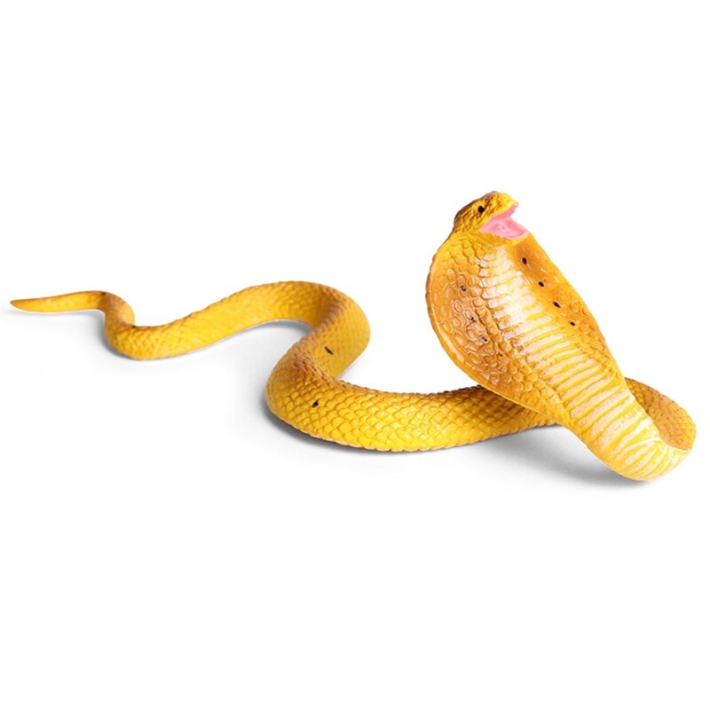 Realistic Simulation Rubber Snake Toy Garden lifelike Joke Prank Halloween Party Props to Scare Birds: YELLOW