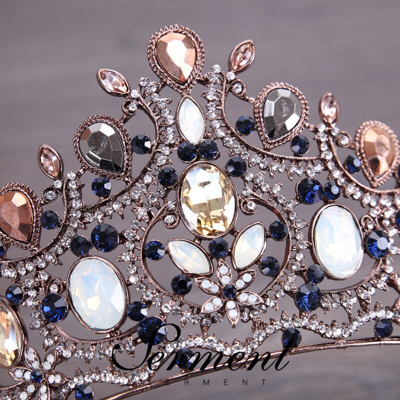 SERMENT Charm Princess Bridal Crown Tiaras Crystal Zircon Silvered Crown Bride Wedding Hair Accessories
