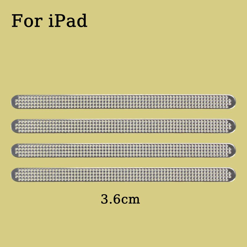 Universal- Metall Staubdicht Telefon Netz Anti Staub Gittergewebe Aufkleber Abdeckung Für iPad Profi Mini Apfel iPhone 13 12 11Profi XR hörer Netze: 4Stck Silber--iPad