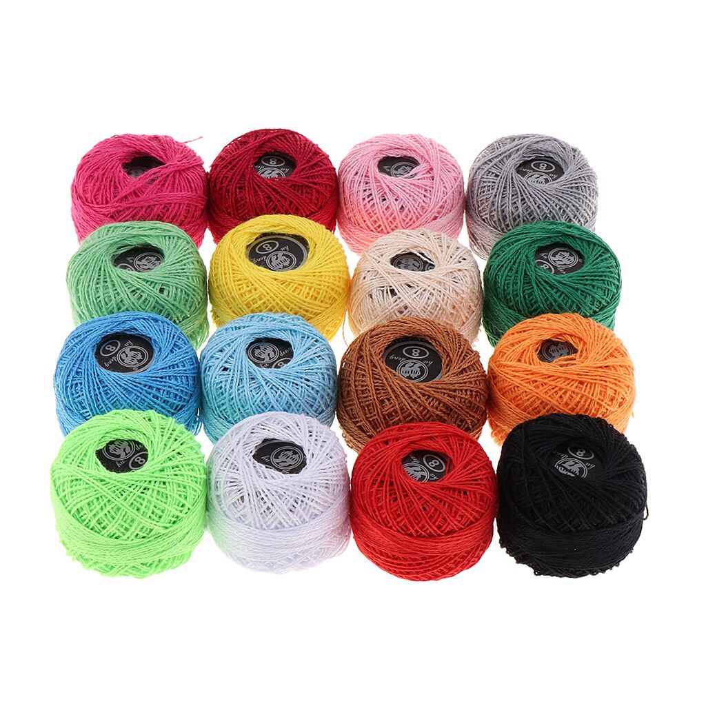 16 Pcs Crochet Thread - Cotton Thread Balls - Crochet Yarn -for Knitting